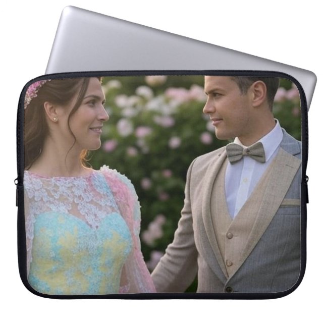 Add Wedding Photo Customize Laptop Sleeve (Front)