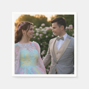 Add Wedding Photo Customize Napkin