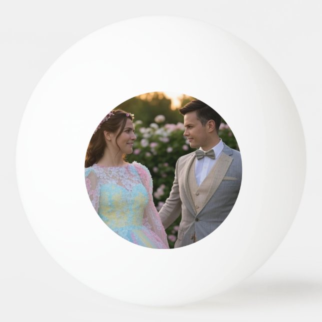 Add Wedding Photo Customize Ping Pong Ball (Front)