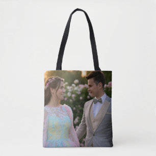 Add Wedding Photo Customize Tote Bag