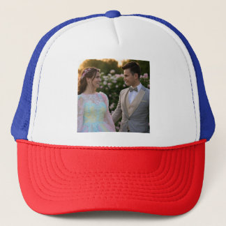 Add Wedding Photo Customize Trucker Hat