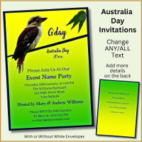 Add Year Text, Kookaburra Australia Day Party     