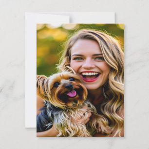 Add Yorkshire Terrier Photo Personalize Card