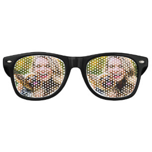 Add Yorkshire Terrier Photo Personalize Retro Sunglasses