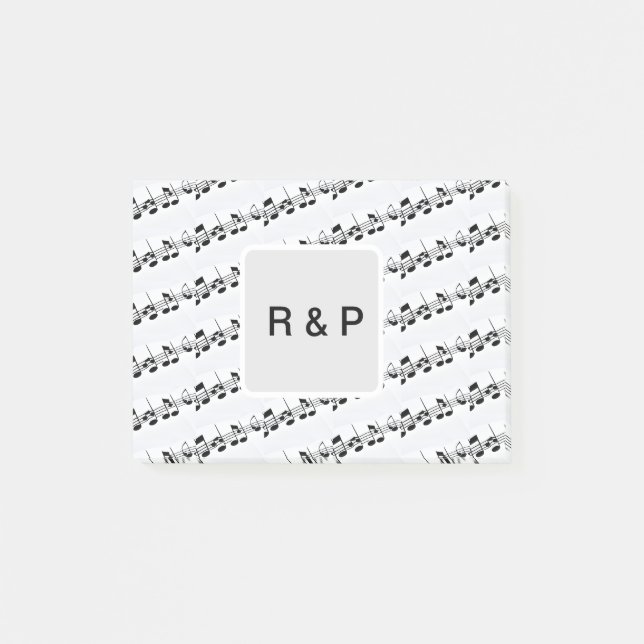 Add you name couple musical notes beats pattern bl (Front)