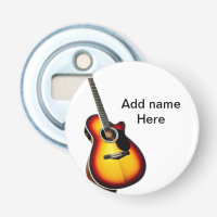 Add you name text brown acoustic guitar editable t