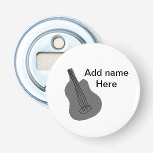 Add you name text brown acoustic guitar editable t bottle opener