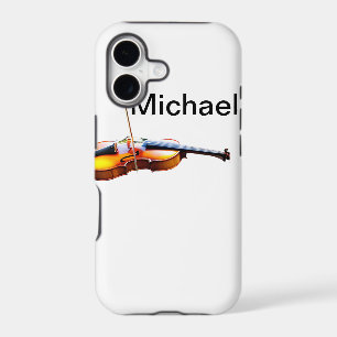 Add you name text brown violin music lover throw p