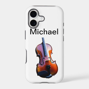Add you name text brown violin music lover throw p