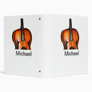 Add you name text brown violin music lover throw p binder