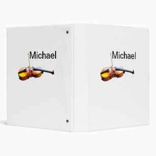 Add you name text brown violin music lover throw p binder