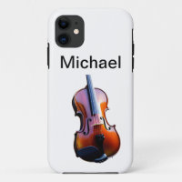 Add you name text brown violin music lover throw p
