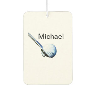 Add you name text golf ball club sports equipment air freshener