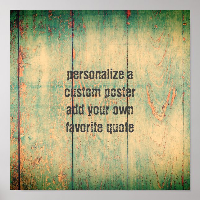 add you own quote poster for custom decor (Front)