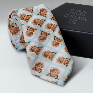Add Your 1 Photo to Make a Pattern - Blue Tie