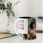 Add Your 5 Pet Photo Best Dog Mom Definition Mug<br><div class="desc">Embrace the unconditional love and boundless joy of being a Dog Mom with our lovely personalized 5-photo collage and Dog Mom definition mug. This delightful mug showcases your furry family members in a heartwarming montage, capturing their playful antics and tender moments. Whether sipping your morning coffee or sharing a cozy...</div>