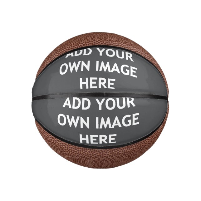 Add your background colour, your image, your  text mini basketball (Front)