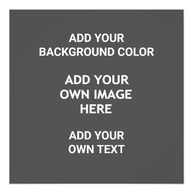 Add your background colour, your image, your  text photo print (Front)