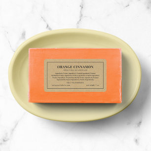 Add Your Brand Grey Border Ingredients List Kraft Label