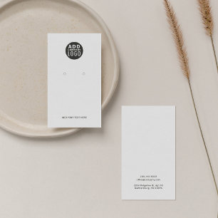 Add Your Brand Logo Custom Earring Display Card