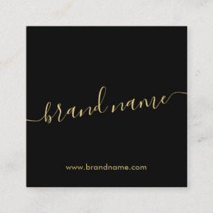 Add your brand name modern minimalist black  calling card