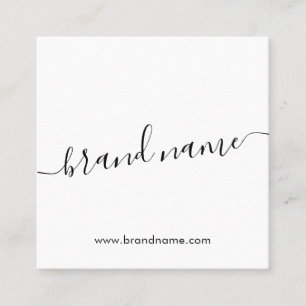 Add your brand name modern minimalist white calling card