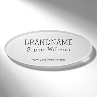 Add your BRANDNAME simple Classic Name Tag