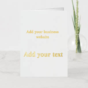 add your business details text name editable foil holiday card