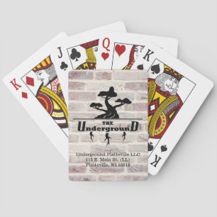 Add your Business Logo and Address Brick Wall Playing Cards