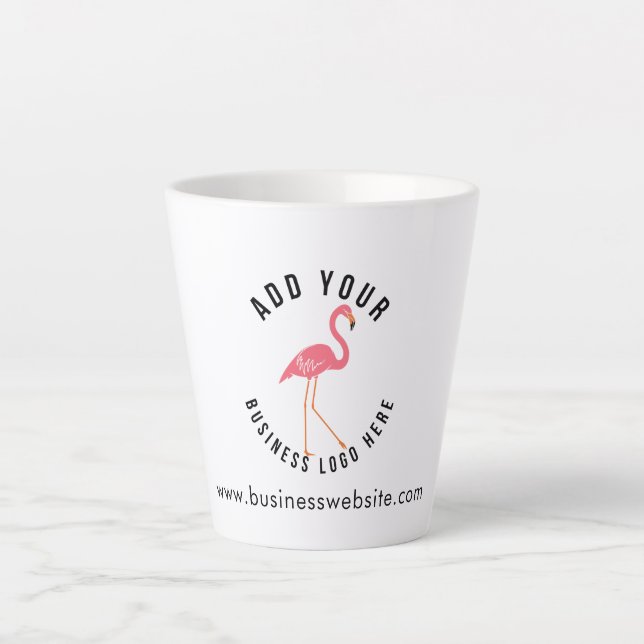 Add Your Business Logo and Company Website Address Latte Mug (Front)