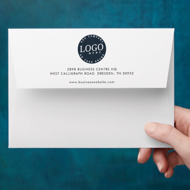 Add Your Business Logo and Company Website Envelope (Hand)