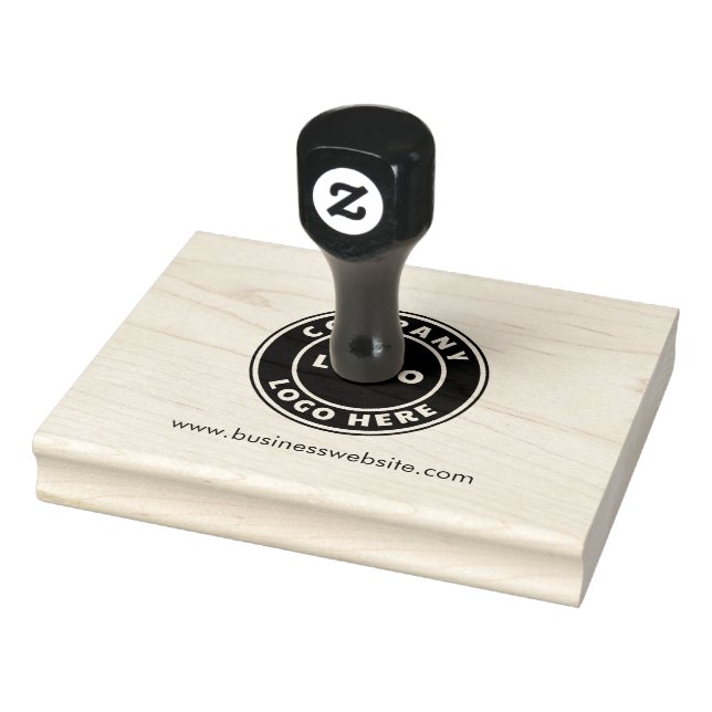 Add Your Business Logo and Company Website Office Rubber Stamp (Stamp)