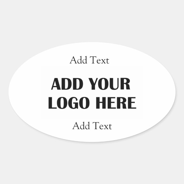Add your Business Logo and Info  Oval Sticker (Front)