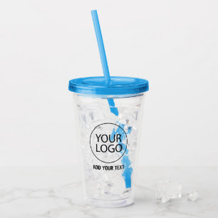 Add Your Business Logo and Text Custom Acrylic Tumbler