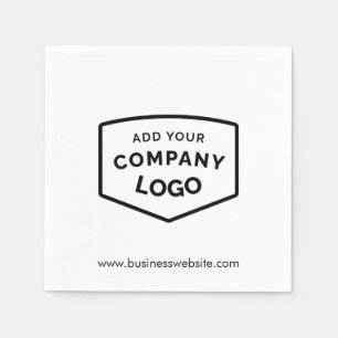 Add Your Business Logo and Website Corporate Paper Napkin