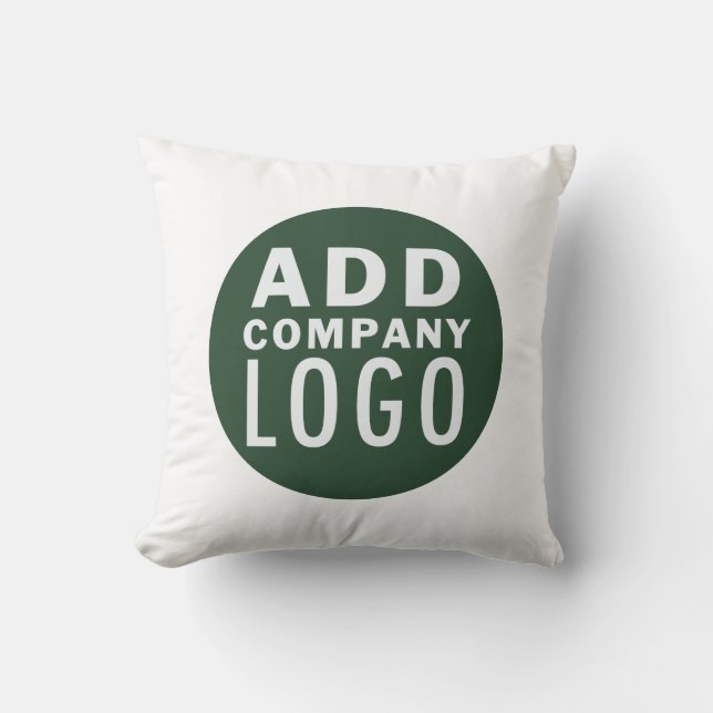 Add Your Business Logo Corporate Custom Throw Pillow (Front)