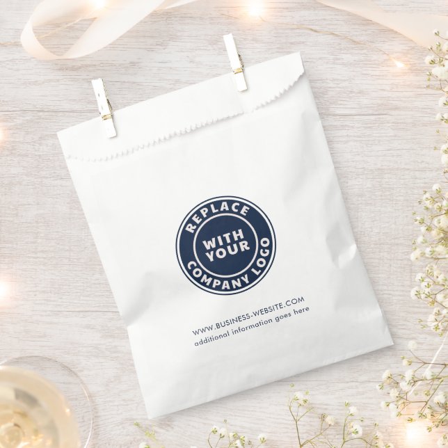 Add Your Business Logo Corporate Website Custom Favour Bag (Clipped)
