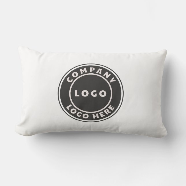 Add Your Business Logo Minimalist Showroom Lumbar Pillow (Front)