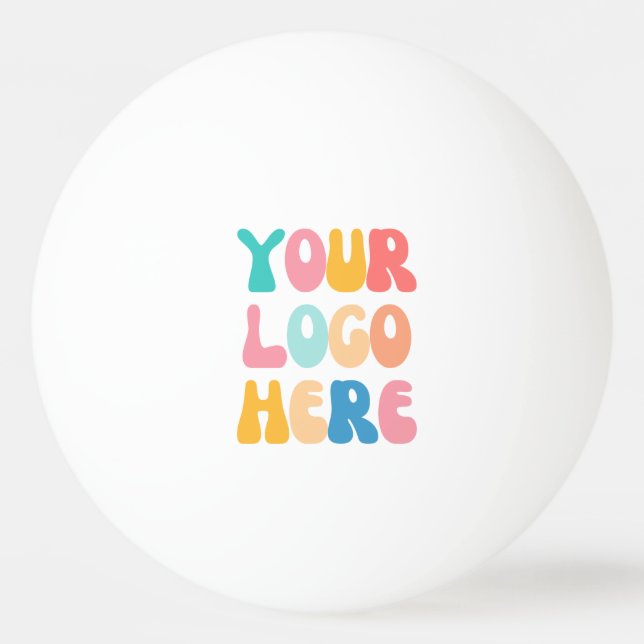Add your business Logo Modern Minimal Simple Ping Pong Ball (Front)