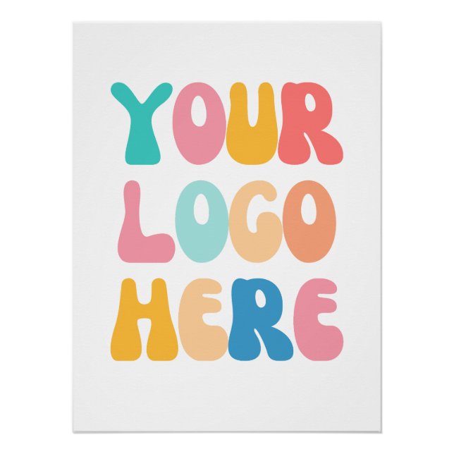 Add your business Logo Modern Minimal Simple Poster (Front)