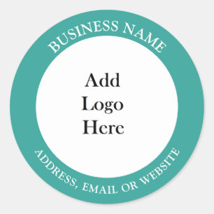Add your Business Logo, Name and Website or Email Classic Round Sticker