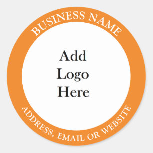 Add your Business Logo, Name and Website or Email Classic Round Sticker