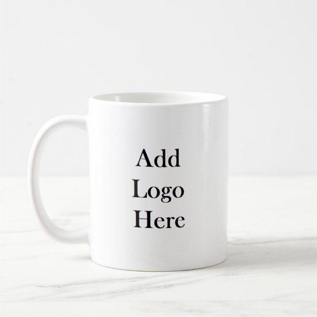 Add your Business Logo or Sports Team Logo Coffee Mug (Left)
