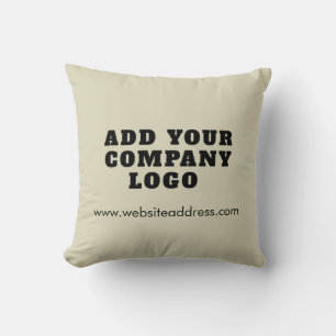 Add Your Business Logo Showroom Office Decor Throw Pillow