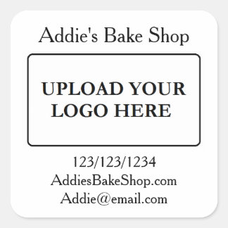 Add Your Business Logo Square Sticker