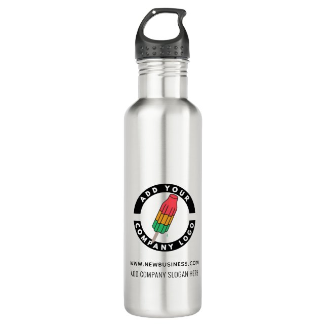 Add Your Business Logo Website Address 710 Ml Water Bottle (Front)