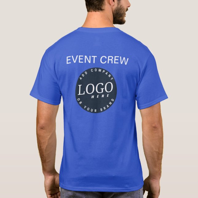 Add Your Business Logo Website Address Employee T-Shirt (Back)