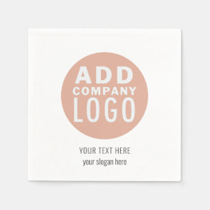 Add Your Business Logo Website Address Paper Napkin