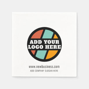 Add Your Business Logo Website Company Promotional Napkin