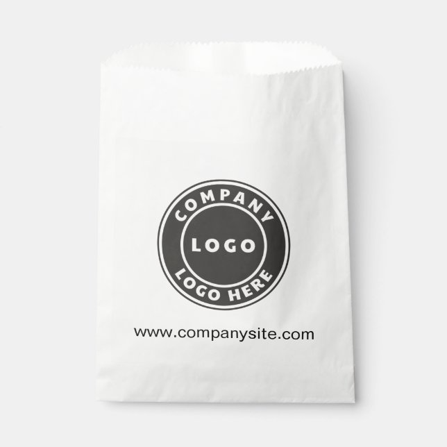 Add Your Business Website and Custom Company Logo Favour Bag (Front)